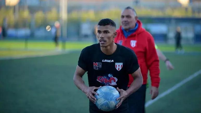 Pedrinho Martins em treinamento